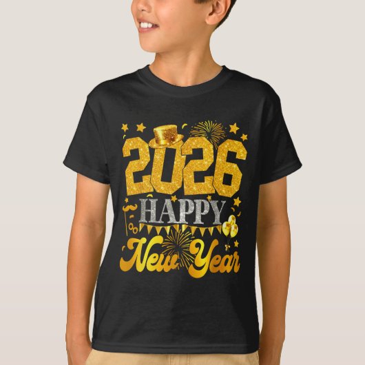 2026 Happy New Year Party Fireworks New Years Eve  Tシャツ (正面)