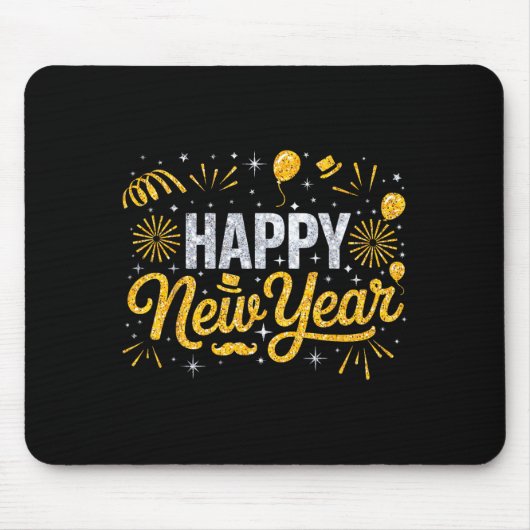 2026 Happy New Year's Eve Party Crew Squad Family  マウスパッド (正面)