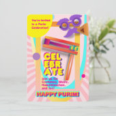 2026 Happy Purim Festival for All Ages 招待状 (スタンド正面)