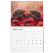 2026 Hedgehog Wall Calendar | 12 Month カレンダー (2月 2026)