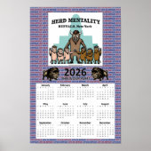 2026 Herd Mentality Calendar (12 x 18) ポスター (正面)