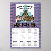 2026 Herd Mentality Calendar (18 x 27) ポスター (正面)