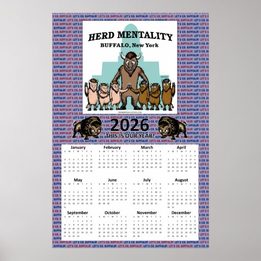 2026 Herd Mentality Calendar (18 x 27) ポスター (正面)