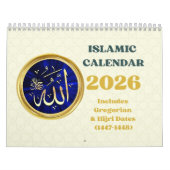 2026 Hijri Calendar  Islamic Art & Key Dates  カレンダー (カバー)