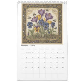 2026 Hoefnagel-Inspired Botanical  カレンダー (2月 2026)