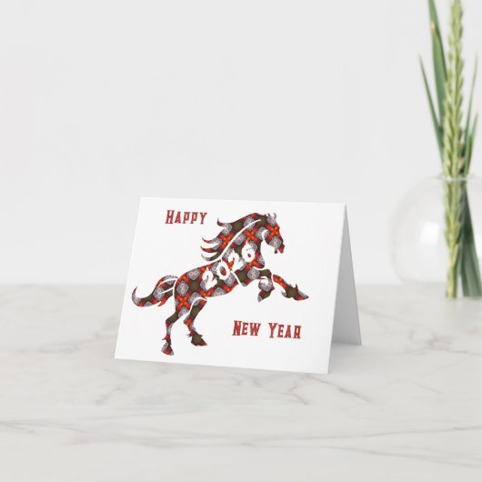 2026 Horse Folded Holiday Card シーズンカード (正面)