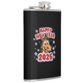 2026 Horse Zodiac Sign New Year Celebration. フラスク (右)