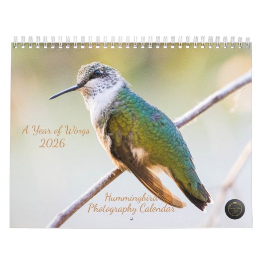 2026 Hummingbird Photography: A Year of Wings カレンダー (カバー)