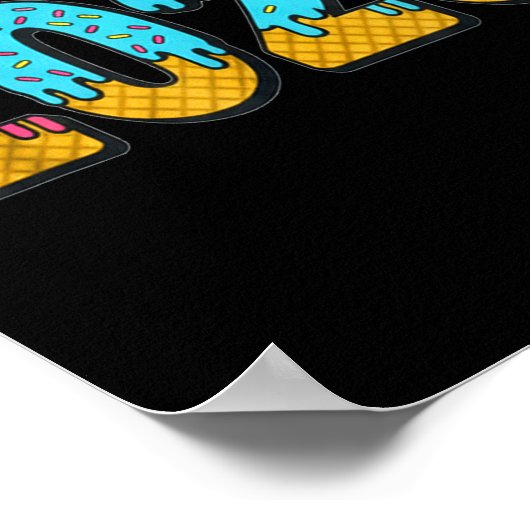 2026 Ice Cream Drip Meme New Year Gen Alpha Slang  ポスター (角)