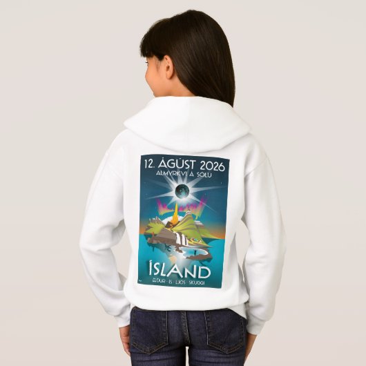 2026 Iceland eclipse - hoodie for kids (裏面フル)