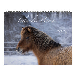2026 Icelandic Horse Calendar カレンダー
