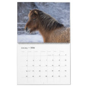 2026 Icelandic Horse Calendar カレンダー (1月 2026)