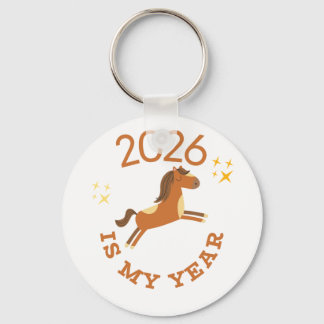 2026 Is My Year Cute Year of the Horse キーホルダー