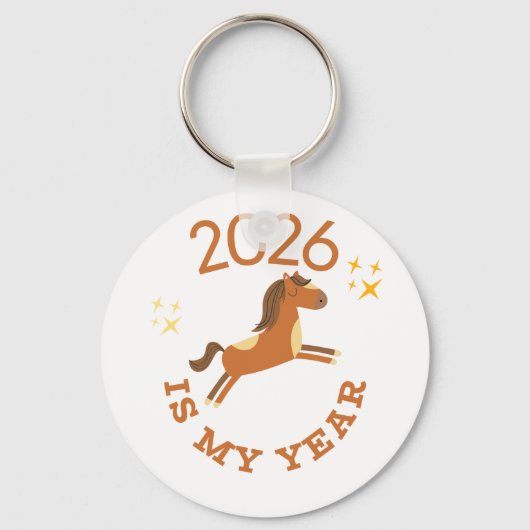 2026 Is My Year Cute Year of the Horse キーホルダー (正面)