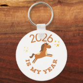 2026 Is My Year Cute Year of the Horse キーホルダー (正面)