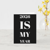 2026 Is My Year New Year Resolution Motivation Aff カード (黄色い花)