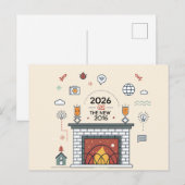 2026 Is The New 2016 デジタルカルチャーベクター ポストカード (正面/裏面)