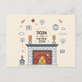 2026 Is The New 2016 デジタルカルチャーベクター ポストカード