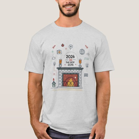 2026 Is The New 2016 デジタルカルチャーベクター Tシャツ (正面)