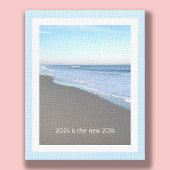 2026 is the New 2016 Beach Wrapped Canvas キャンバスプリント