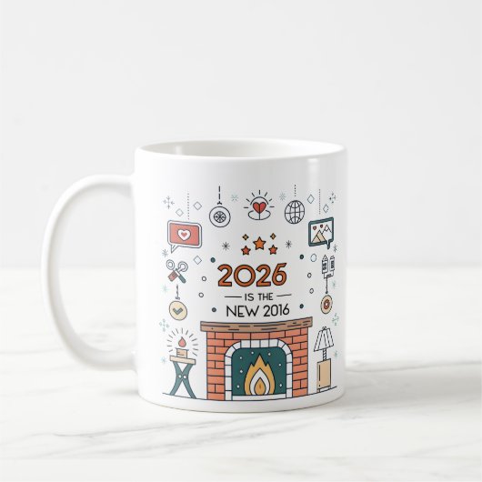 2026 Is The New 2016 Cozy Culture Vector コーヒーマグカップ (左)