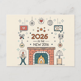 2026 Is The New 2016 Cozy Culture Vector シーズンポストカード