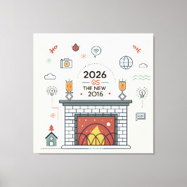 2026 Is The New 2016 Digital Culture Vector キャンバスプリント