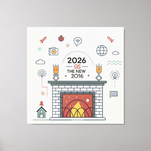 2026 Is The New 2016 Digital Culture Vector キャンバスプリント (正面)