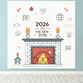 2026 Is The New 2016 Digital Culture Vector キャンバスプリント (インサイチュ (ウッドフロア))