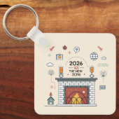 2026 Is The New 2016 Digital Culture Vector キーホルダー (正面)