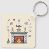 2026 Is The New 2016 Digital Culture Vector キーホルダー (裏面)