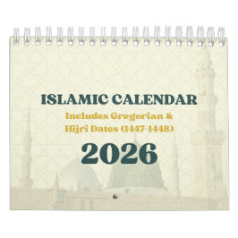 2026 Islamic Hijri Calendar | Gregorian + Hijri カレンダー