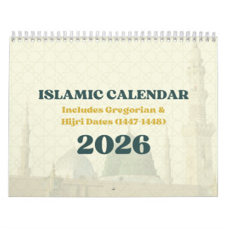 2026 Islamic Hijri Calendar | Gregorian + Hijri カレンダー