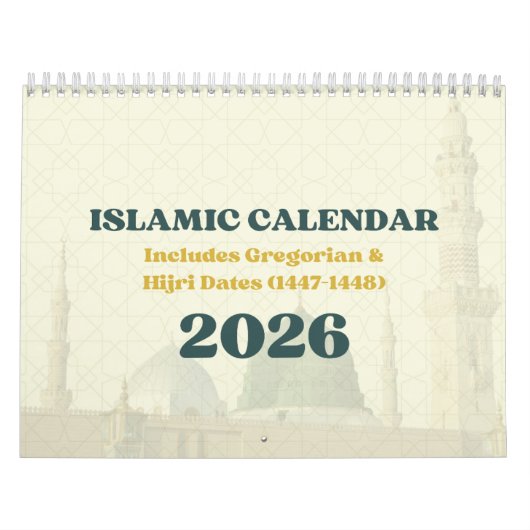 2026 Islamic Hijri Calendar | Gregorian + Hijri カレンダー (カバー)