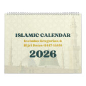 2026 Islamic Hijri Calendar | Gregorian + Hijri カレンダー (カバー)