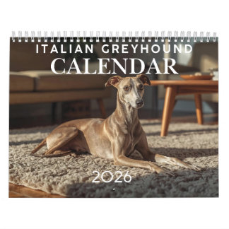 2026 Italian Greyhound Wall Calendar  カレンダー