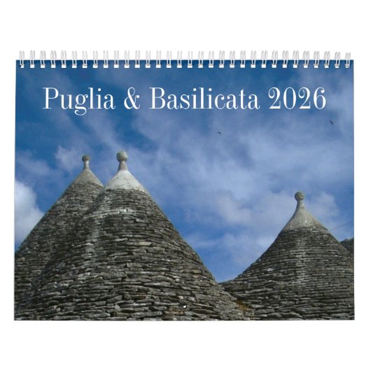 2026 Italy calendar - Puglia & Basilicata - Medium カレンダー (カバー)