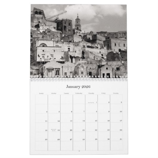 2026 Italy calendar - Puglia & Basilicata - Medium カレンダー (1月 2026)