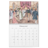 2026 Jane Austen Watercolor Calendar カレンダー (2月 2027)