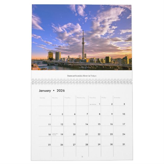 2026 Japan Calendar カレンダー (1月 2026)