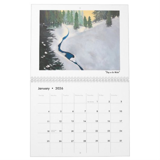 2026 John Suess Fine Art Wall Calendar カレンダー (1月 2026)