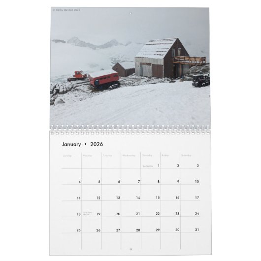 2026 Juneau Icefield Research Program Calendar カレンダー (1月 2026)