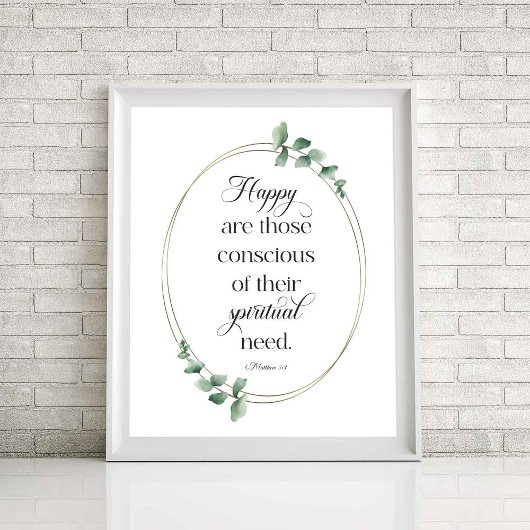 2026 JW Year Text Matthew 5:3 ポスター