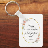 2026 JW Year Text Matthew 5:3 with Roses キーホルダー (正面)