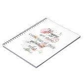 2026 JW Year Text Matthew 5:3 with Spring Flowers ノートブック (左側)