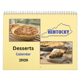 2026 Kentucky Desserts 12 Month Calendar カレンダー
