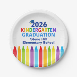 2026 Kindergarten Graduation Custom School Party ペーパープレート