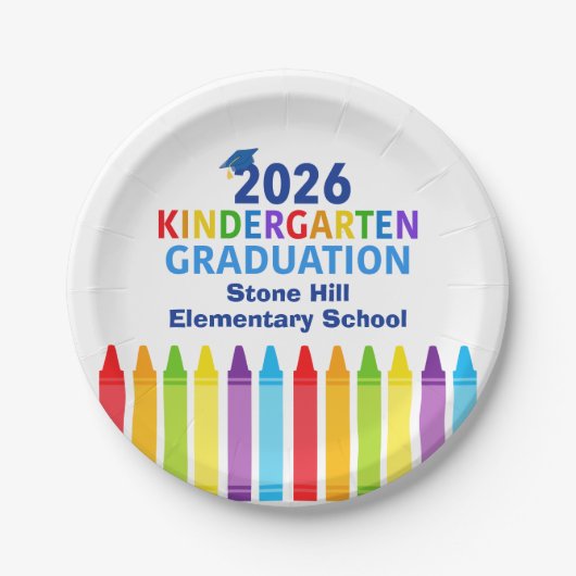 2026 Kindergarten Graduation Custom School Party ペーパープレート (正面)