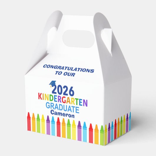 2026 Kindergarten Graduation Party Custom Graduate フェイバーボックス (正面サイド)