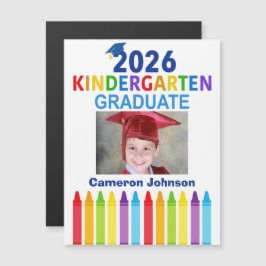 2026 Kindergarten Graduation Photo Magnetic Card